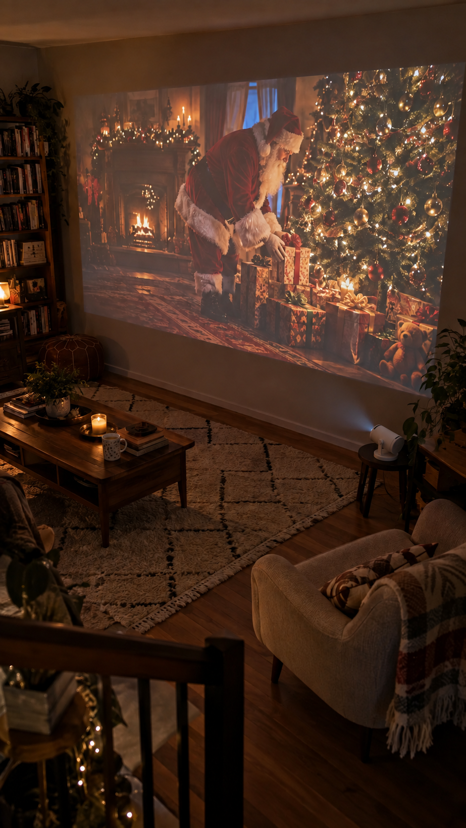 Illustrative Santa Christmas projection
